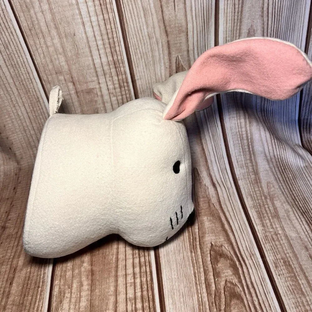 Plush Rabbit Head Wall Mount Target Pillowfort White Faux Bunny Wall Decor VGOOD